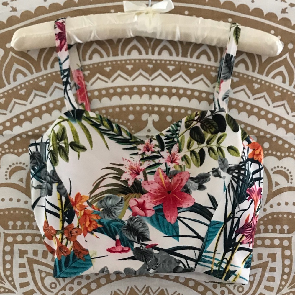 Floral Crop Top, Size XS